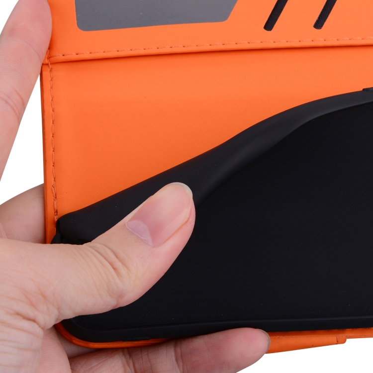 For Samsung Galaxy S23+ 5G Cartoon Buckle Horizontal Flip Leather Phone Case(Orange)