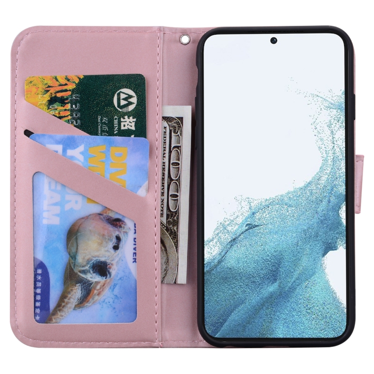For Samsung Galaxy S22 5G Cartoon Buckle Horizontal Flip Leather Phone Case(Pink) For Samsung Galaxy S22 5G Cartoon Buckle Horizontal Flip Leather Phone Case(Pink)