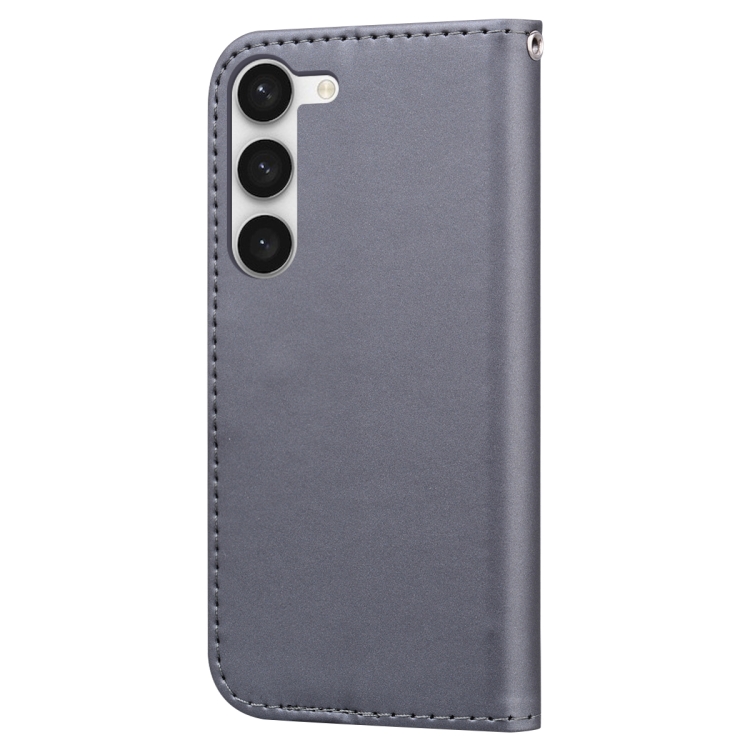 For Samsung Galaxy S21+ 5G Cartoon Buckle Horizontal Flip Leather Phone Case(Grey) For Samsung Galaxy S21+ 5G Cartoon Buckle Horizontal Flip Leather Phone Case(Grey)