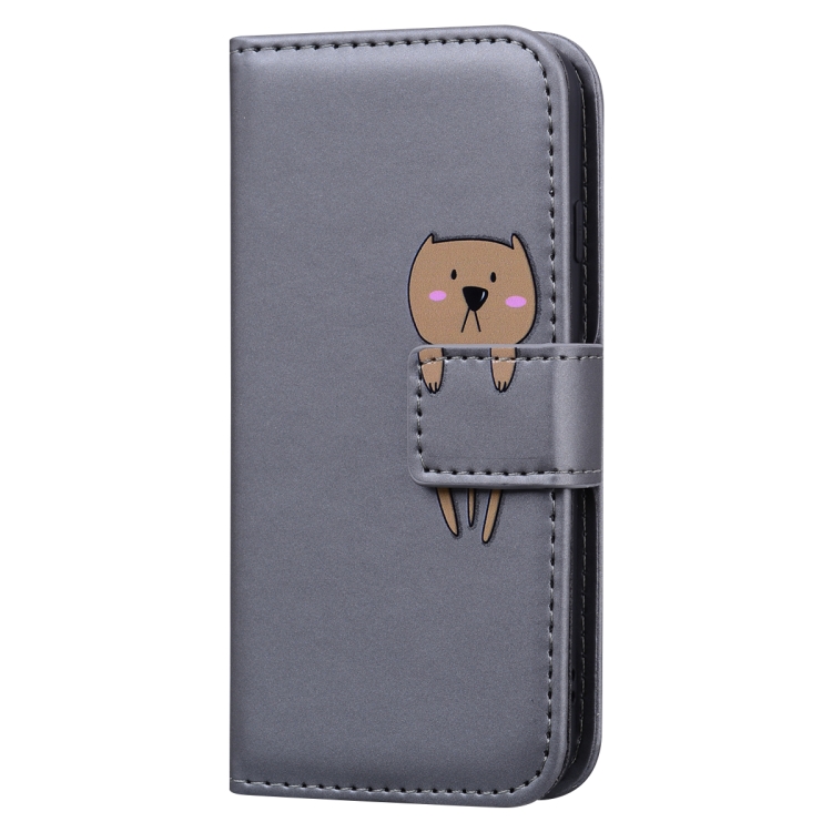 For Samsung Galaxy S21 Ultra 5G Cartoon Buckle Horizontal Flip Leather Phone Case(Grey) For Samsung Galaxy S21 Ultra 5G Cartoon Buckle Horizontal Flip Leather Phone Case(Grey)