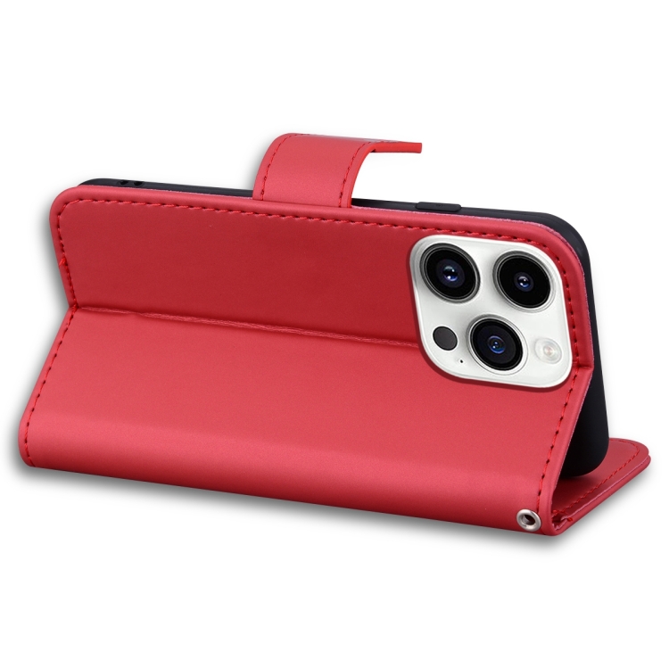 For iPhone 12 / 12 Pro Cartoon Buckle Horizontal Flip Leather Phone Case(Red) For iPhone 12 / 12 Pro Cartoon Buckle Horizontal Flip Leather Phone Case(Red)