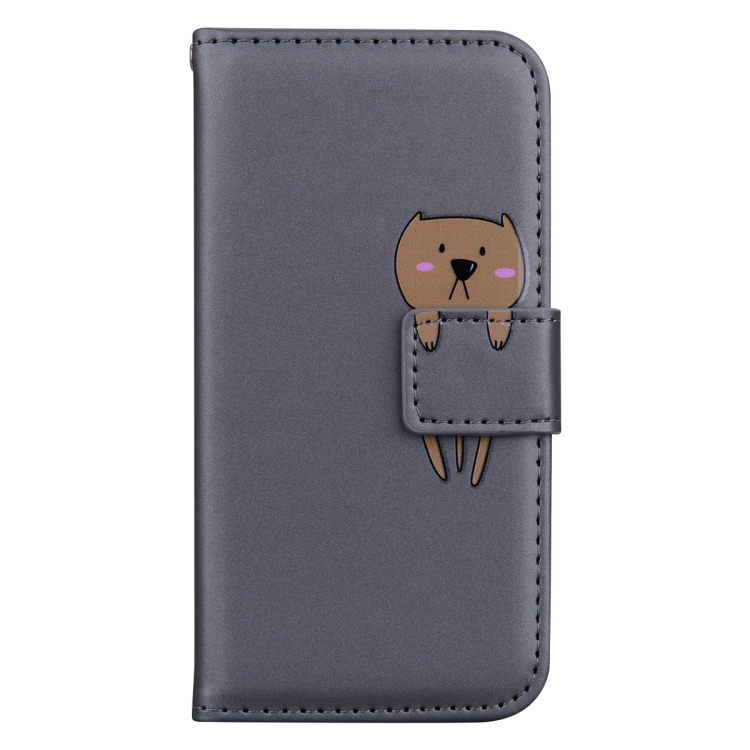 For iPhone 11 Pro Max Cartoon Buckle Horizontal Flip Leather Phone Case(Grey) For iPhone 11 Pro Max Cartoon Buckle Horizontal Flip Leather Phone Case(Grey)