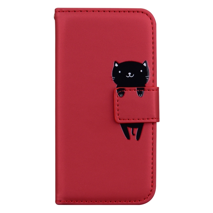 For iPhone 15 Cartoon Buckle Horizontal Flip Leather Phone Case(Red) For iPhone 15 Cartoon Buckle Horizontal Flip Leather Phone Case(Red)