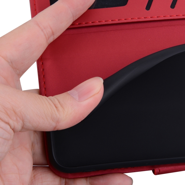 For iPhone 15 Cartoon Buckle Horizontal Flip Leather Phone Case(Red) For iPhone 15 Cartoon Buckle Horizontal Flip Leather Phone Case(Red)