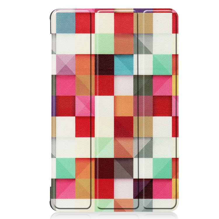 For Huawei MatePad T8 Coloured Drawing Pattern Horizontal Flip Leather Case with Three-folding Holder(Magic Cube) - 1