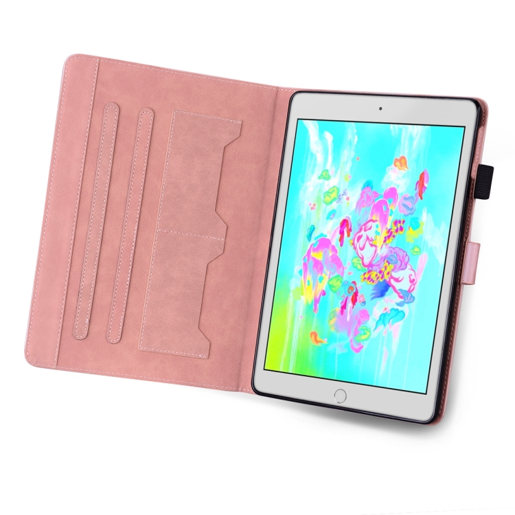 For iPad Air / Air 2 / 9.7 2017 / 2018 Cartoon Buckle Leather Smart Tablet Case(Rose Gold) For iPad Air / Air 2 / 9.7 2017 / 2018 Cartoon Buckle Leather Smart Tablet Case(Rose Gold)
