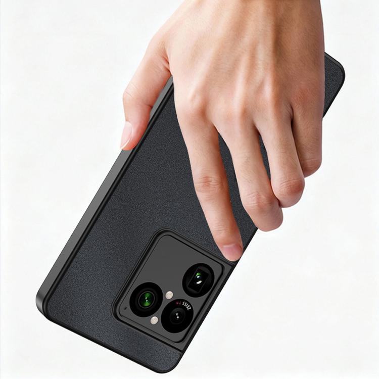 For Sony Xperia 1 VIII Ultra-thin Plain Skin Leather Phone Case(Black)