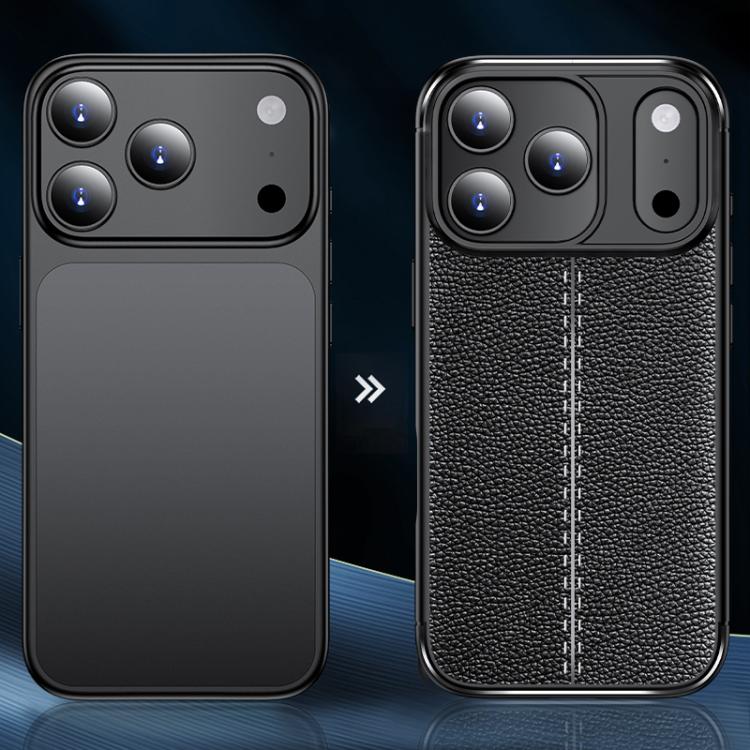 For iPhone 17 Pro Max Litchi Texture Shockproof TPU Phone Case(Black) - 3