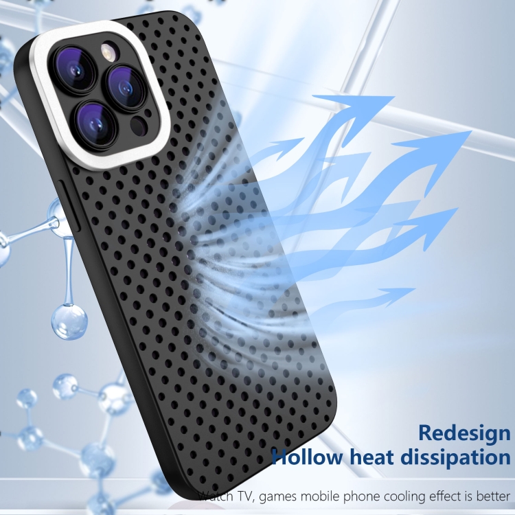 For iPhone SE 2022 / 2020 / 8 / 7 Hollow Heat Dissipation TPU Phone Case(Black) For iPhone SE 2022 / 2020 / 8 / 7 Hollow Heat Dissipation TPU Phone Case(Black)