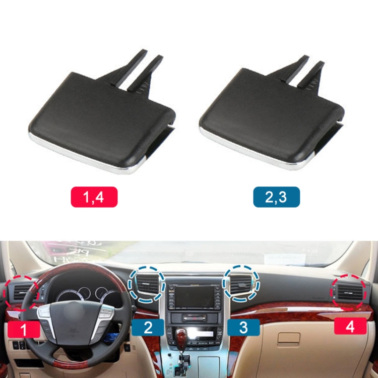 Pour Toyota Alphard 2011-2014 Palette de sortie d'air de climatisation de  voiture à conduite à gauche 77620-SWA-A0-1, Type : côté gauche