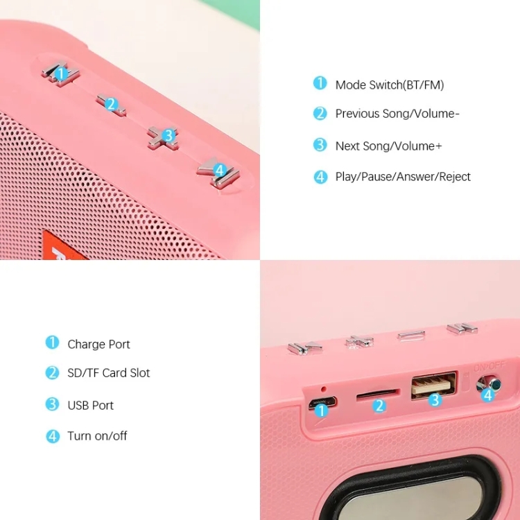 T&G TG179 Outdoor Multifunctional Wireless Bluetooth Speaker Support USB / TF / FM(Dark Blue)
