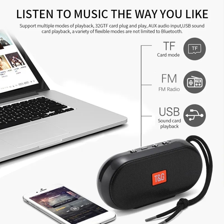 T&G TG179 Outdoor Multifunctional Wireless Bluetooth Speaker Support USB / TF / FM(Dark Blue)