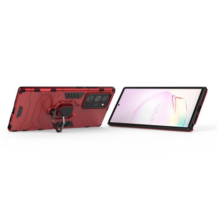 For Samsung Galaxy Note20 Ultra PC + TPU Anti-fall Protective Case with Ring Holder(Red) - 3
