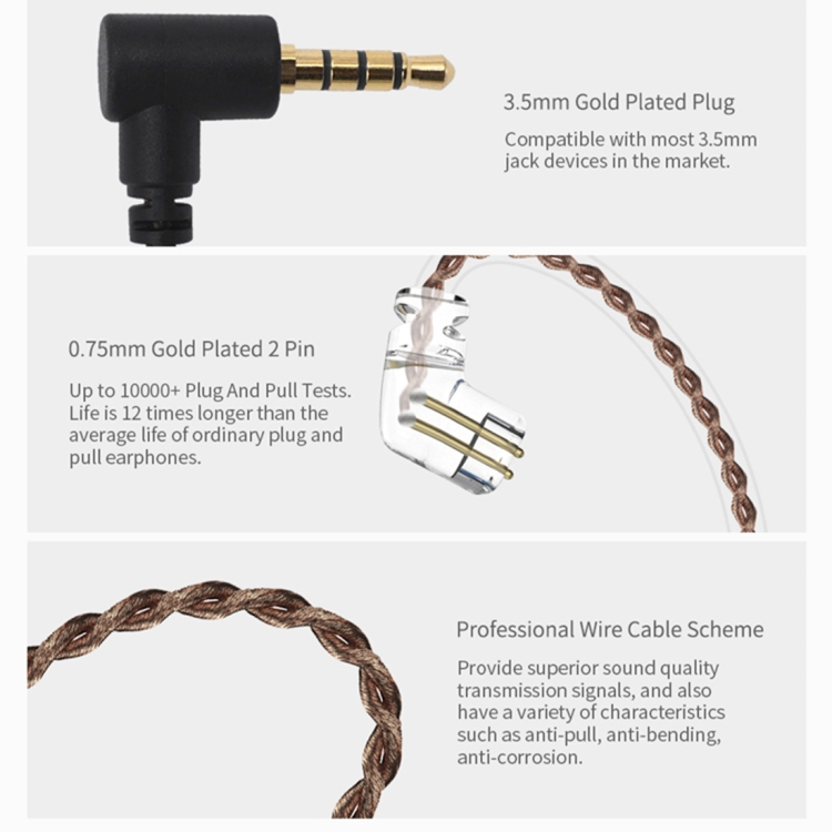 CCA CCA-CA4 3.5mm Gold Plated Plug Hybrid Technology Wire-controlled In-ear Earphone, Type:without Mic(Black) CCA CCA-CA4 3.5mm Gold Plated Plug Hybrid Technology Wire-controlled In-ear Earphone, Type:without Mic(Black)
