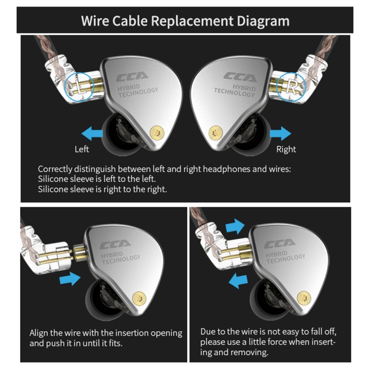 CCA CCA-CA4 3.5mm Gold Plated Plug Hybrid Technology Wire-controlled In-ear Earphone, Type:without Mic(Black) CCA CCA-CA4 3.5mm Gold Plated Plug Hybrid Technology Wire-controlled In-ear Earphone, Type:without Mic(Black)