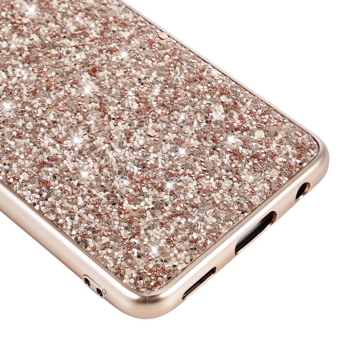 For OPPO Reno3 Glitter Powder Shockproof TPU Protective Case(Rose Gold) - 3