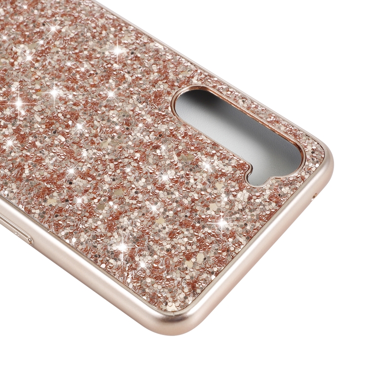 For OPPO Reno3 Glitter Powder Shockproof TPU Protective Case(Rose Gold) - 4