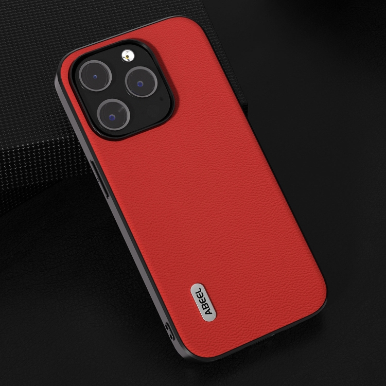 For iPhone 15 Plus ABEEL Genuine Leather Luolai Series Phone Case(Red) For iPhone 15 Plus ABEEL Genuine Leather Luolai Series Phone Case(Red)