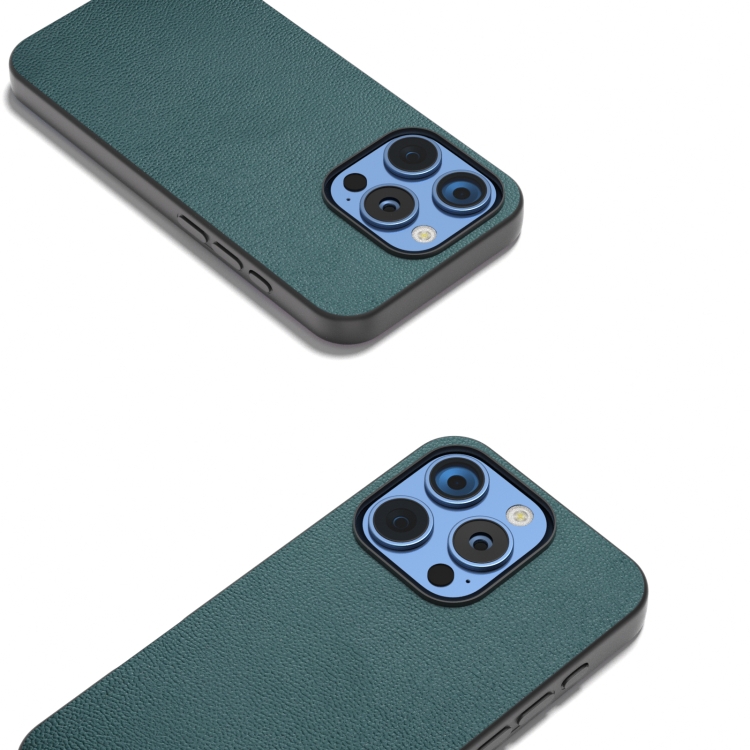 For iPhone 16 Pro ABEEL Genuine Leather Luolai Series Phone Case(Dark Green) For iPhone 16 Pro ABEEL Genuine Leather Luolai Series Phone Case(Dark Green)