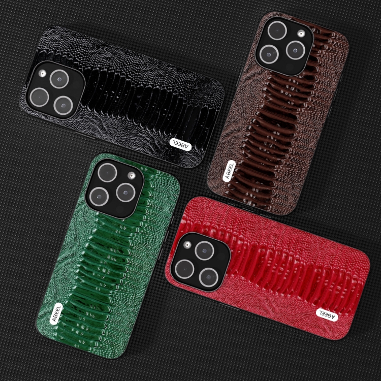 For iPhone 14 Plus ABEEL Genuine Leather Weilai Series Phone Case(Coffee) For iPhone 14 Plus ABEEL Genuine Leather Weilai Series Phone Case(Coffee)