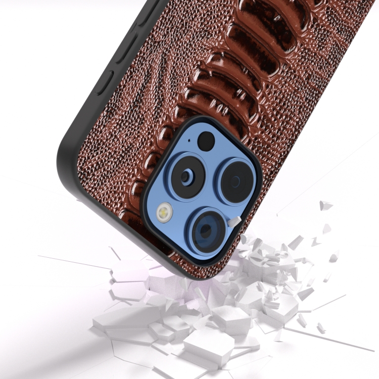 For iPhone 16 Pro ABEEL Genuine Leather Weilai Series Phone Case(Coffee) For iPhone 16 Pro ABEEL Genuine Leather Weilai Series Phone Case(Coffee)
