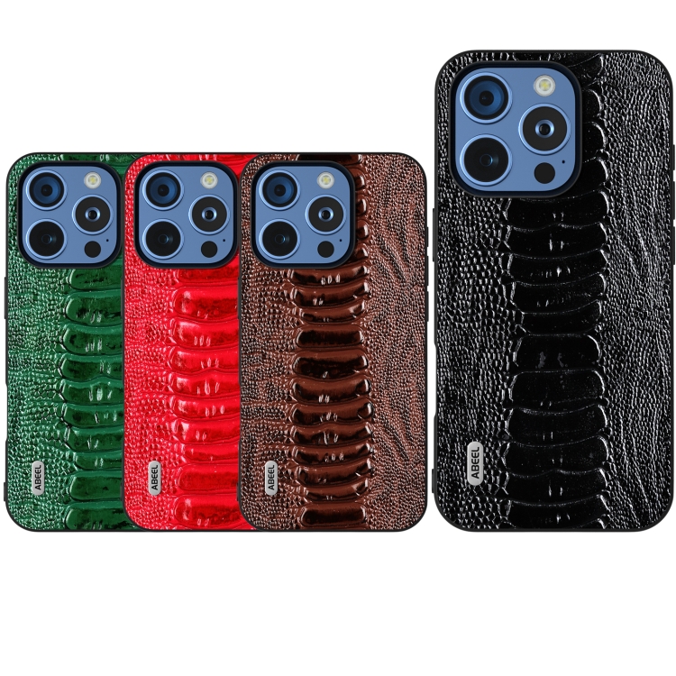 For iPhone 16 Pro ABEEL Genuine Leather Weilai Series Phone Case(Coffee) For iPhone 16 Pro ABEEL Genuine Leather Weilai Series Phone Case(Coffee)