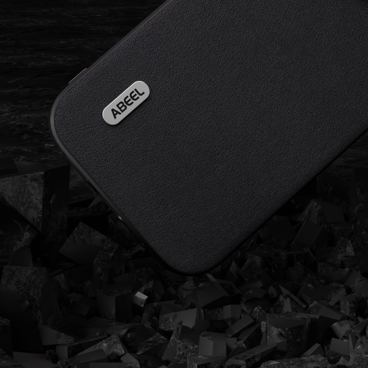 For iPhone 15 Plus ABEEL Genuine Leather Xiaoya Series Phone Case(Black) For iPhone 15 Plus ABEEL Genuine Leather Xiaoya Series Phone Case(Black)