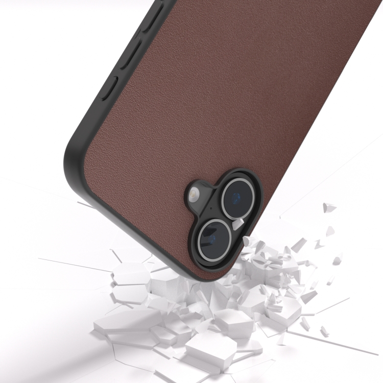 For iPhone 16 ABEEL Genuine Leather Xiaoya Series Phone Case(Coffee) For iPhone 16 ABEEL Genuine Leather Xiaoya Series Phone Case(Coffee)