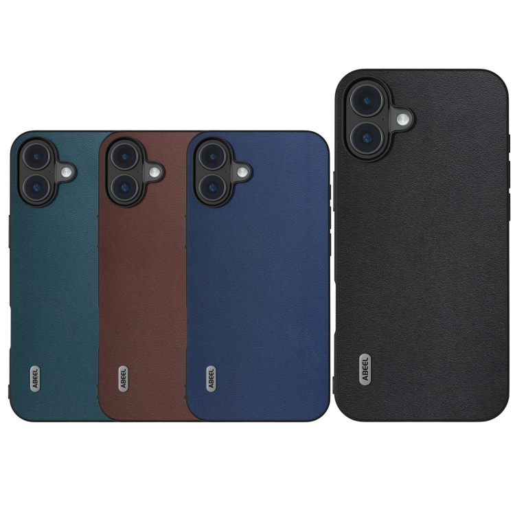 For iPhone 16 ABEEL Genuine Leather Xiaoya Series Phone Case(Coffee) For iPhone 16 ABEEL Genuine Leather Xiaoya Series Phone Case(Coffee)
