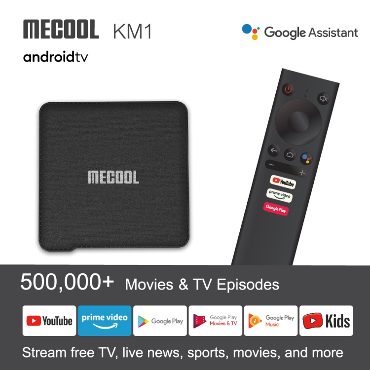 MECOOL KM1 4K Ultra HD Smart Android 9.0 Amlogic S905X3 TV Box with Remote Controller, 4GB+32GB, Support Dual Band WiFi 2T2R/HDMI/TF Card/LAN, US Plug - 8