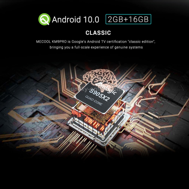 MECOOL KM9 PRO 4K ULTRA HD SMART Smart Android 10.0 AMLOGIC S905X2 TV Caja de TV con control remoto, 2 GB + 16GB, Tarjeta WiFi / HDMI / TF de soporte / USBX2, - 11