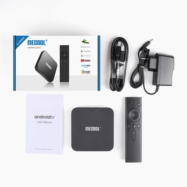 MECOOL KM9 PRO 4K ULTRA HD SMART Smart Android 10.0 AMLOGIC S905X2 TV Caja de TV con control remoto, 2 GB + 16GB, Tarjeta WiFi / HDMI / TF de soporte / USBX2, - 2