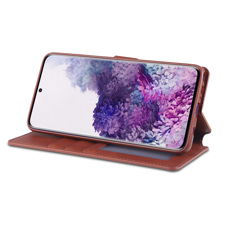 For Samsung Galaxy A81 / Note 10 Lite AZNS Calf Texture Horizontal Flip Leather Case, with Holder & Card Slots & Wallet & Photo Frame(Brown) - 3