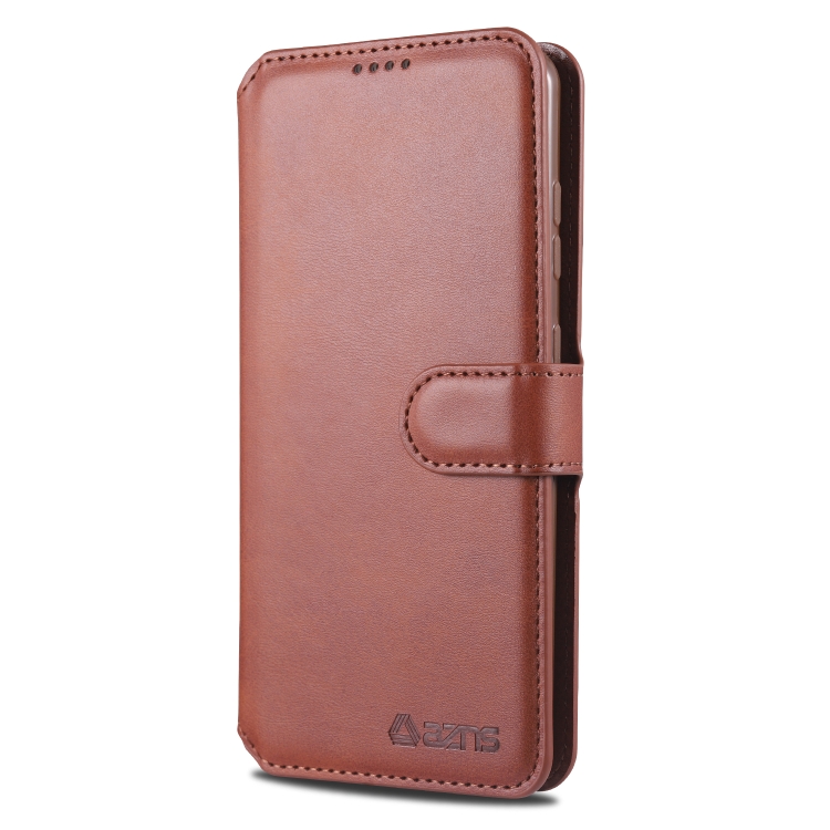 For Samsung Galaxy S20 AZNS Calf Texture Horizontal Flip Leather Case, with Holder & Card Slots & Wallet & Photo Frame(Brown) - 1