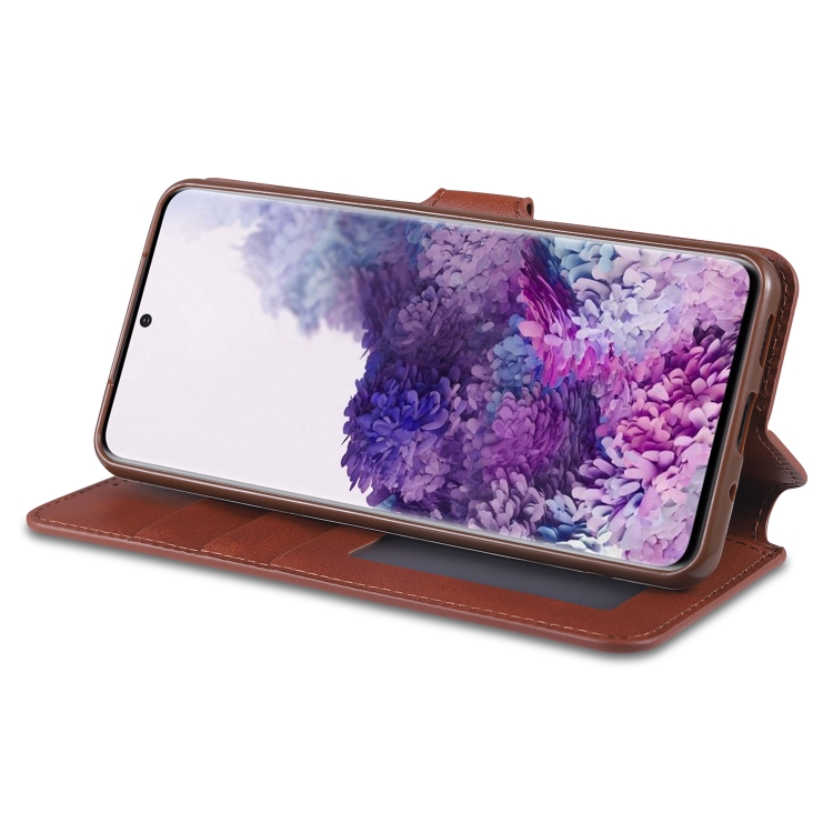 For Samsung Galaxy S20 AZNS Calf Texture Horizontal Flip Leather Case, with Holder & Card Slots & Wallet & Photo Frame(Brown) - 3