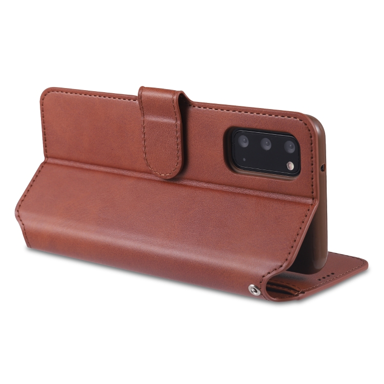 For Samsung Galaxy S20 AZNS Calf Texture Horizontal Flip Leather Case, with Holder & Card Slots & Wallet & Photo Frame(Brown) - 4