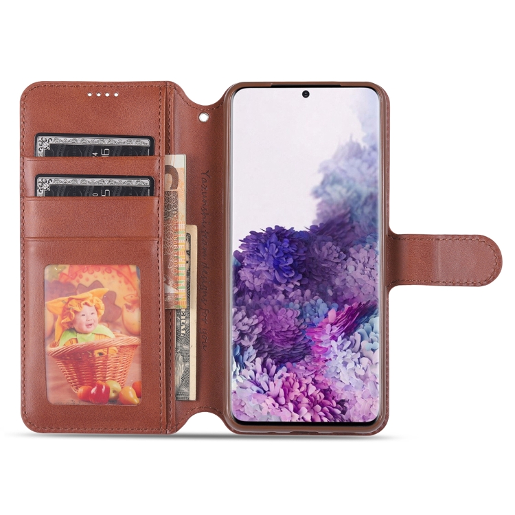 For Samsung Galaxy S20 AZNS Calf Texture Horizontal Flip Leather Case, with Holder & Card Slots & Wallet & Photo Frame(Brown) - 5