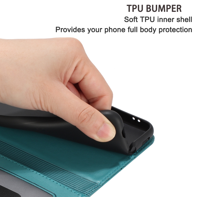 For iPhone 12 Pro Max Cat Embossing Pattern Leather Phone Case with Lanyard(Blue)