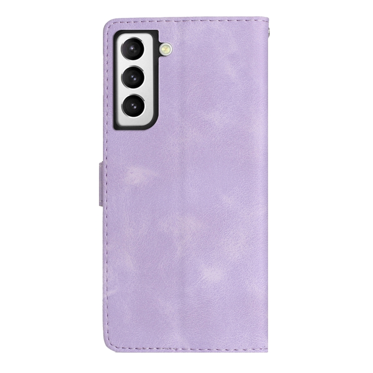For Samsung Galaxy S22+ 5G Flower Butterfly Embossing Pattern Leather Phone Case(Purple) For Samsung Galaxy S22+ 5G Flower Butterfly Embossing Pattern Leather Phone Case(Purple)