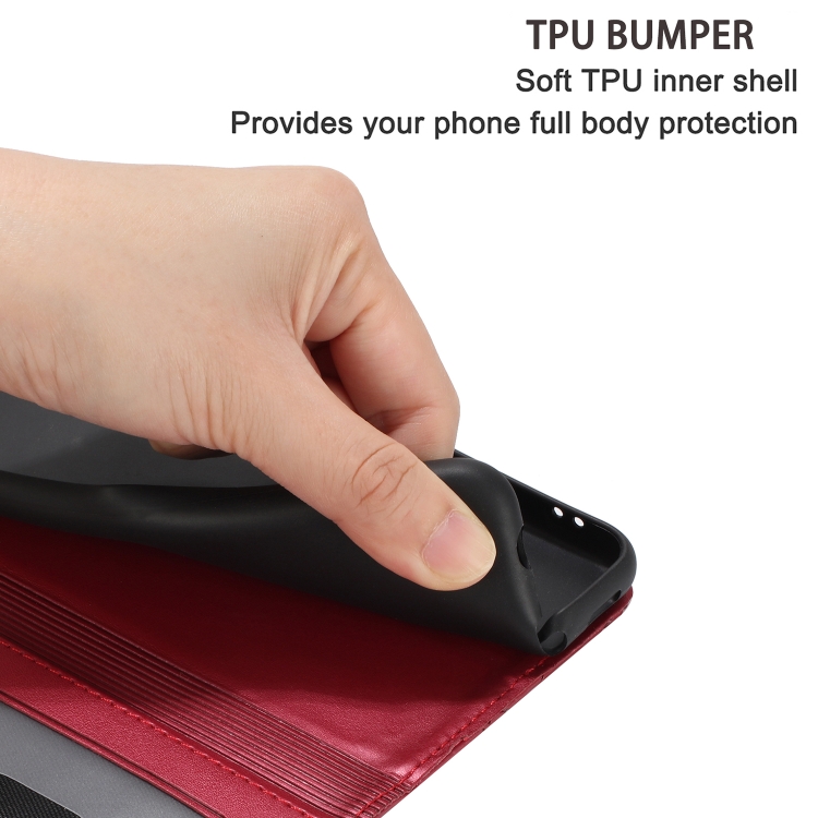 For Samsung Galaxy S23+ Cat Embossing Pattern Leather Phone Case with Lanyard(Red)