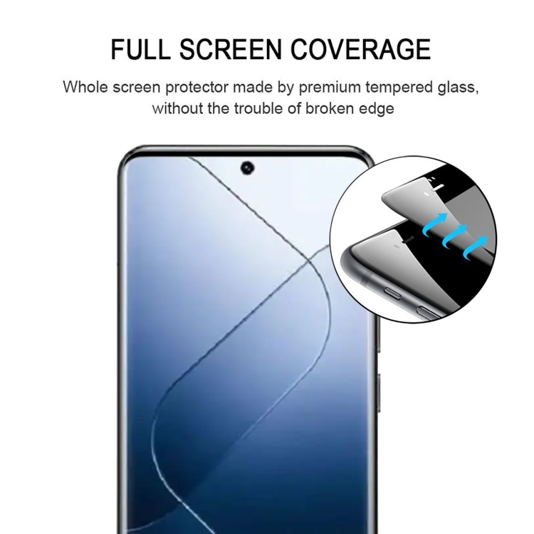 For Xiaomi 15 Pro 9H HD 3D Curved Edge Tempered Glass Film(Black)