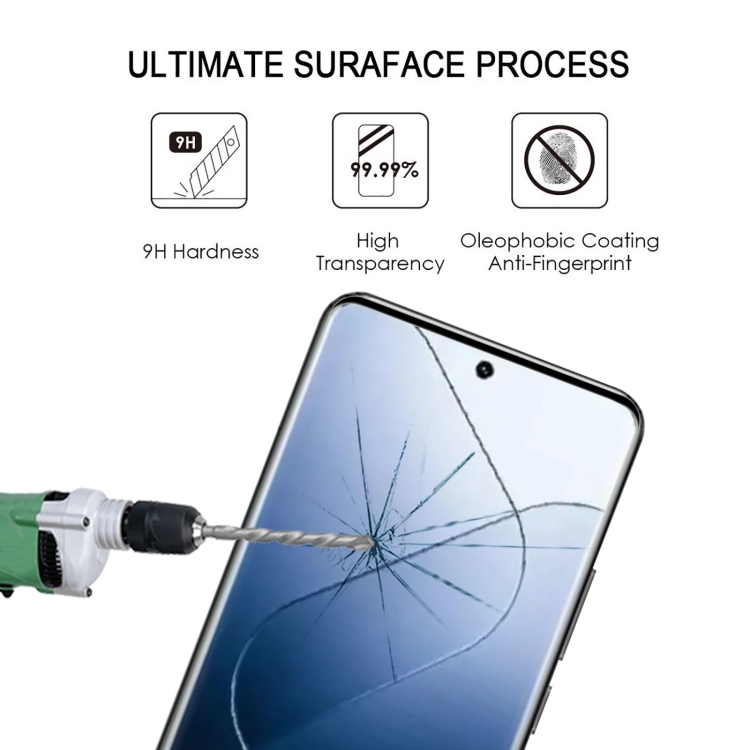 For Xiaomi 15 Pro 9H HD 3D Curved Edge Tempered Glass Film(Black)