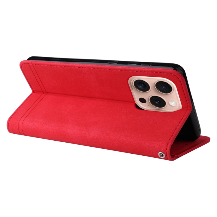 For iPhone 16 Pro Skin Feel Life Tree Leather Phone Case(Red) For iPhone 16 Pro Skin Feel Life Tree Leather Phone Case(Red)
