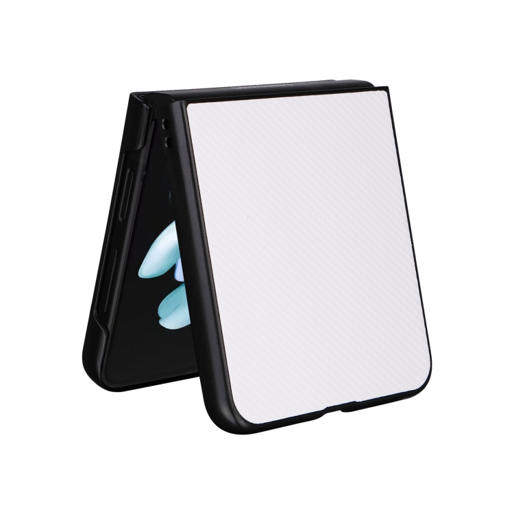 For Samsung Galaxy Z Flip5 5G PU Leather PC Phone Case(White)