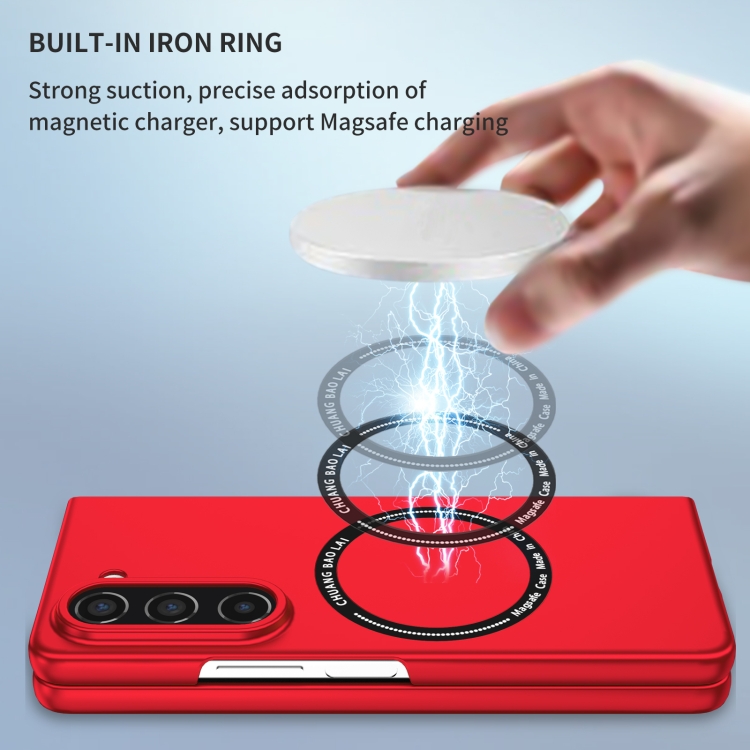 For Samsung Galaxy Z Fold5 Magsafe Magnetic Folding PC Phone Case(Red) For Samsung Galaxy Z Fold5 Magsafe Magnetic Folding PC Phone Case(Red)