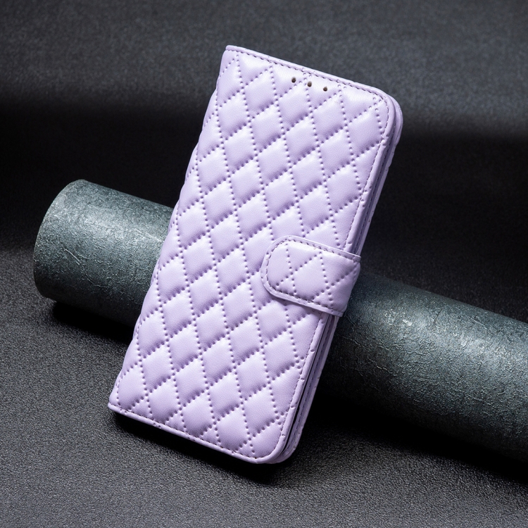 For iPhone 16 Pro Diamond Lattice Wallet Flip Leather Phone Case(Purple) For iPhone 16 Pro Diamond Lattice Wallet Flip Leather Phone Case(Purple)