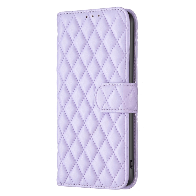 For iPhone 16 Pro Diamond Lattice Wallet Flip Leather Phone Case(Purple) For iPhone 16 Pro Diamond Lattice Wallet Flip Leather Phone Case(Purple)