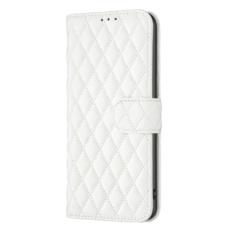 For iPhone 16 Plus Diamond Lattice Wallet Flip Leather Phone Case(White) For iPhone 16 Plus Diamond Lattice Wallet Flip Leather Phone Case(White)
