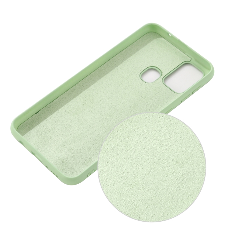 For Samsung Galaxy A21s Pure Color Liquid Silicone Shockproof Full Coverage Case(Green) - 2