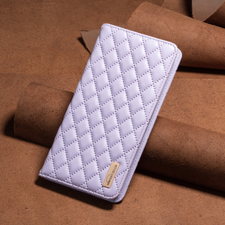 For iPhone 16 Pro Diamond Lattice Magnetic Leather Flip Phone Case(Purple) For iPhone 16 Pro Diamond Lattice Magnetic Leather Flip Phone Case(Purple)